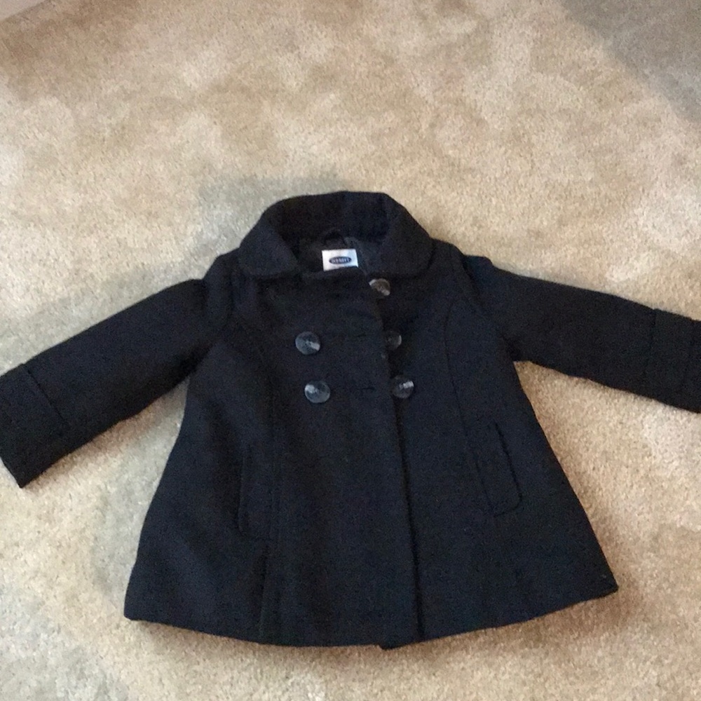 Old navy toddler girl black pea coat